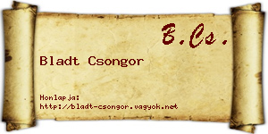 Bladt Csongor névjegykártya
